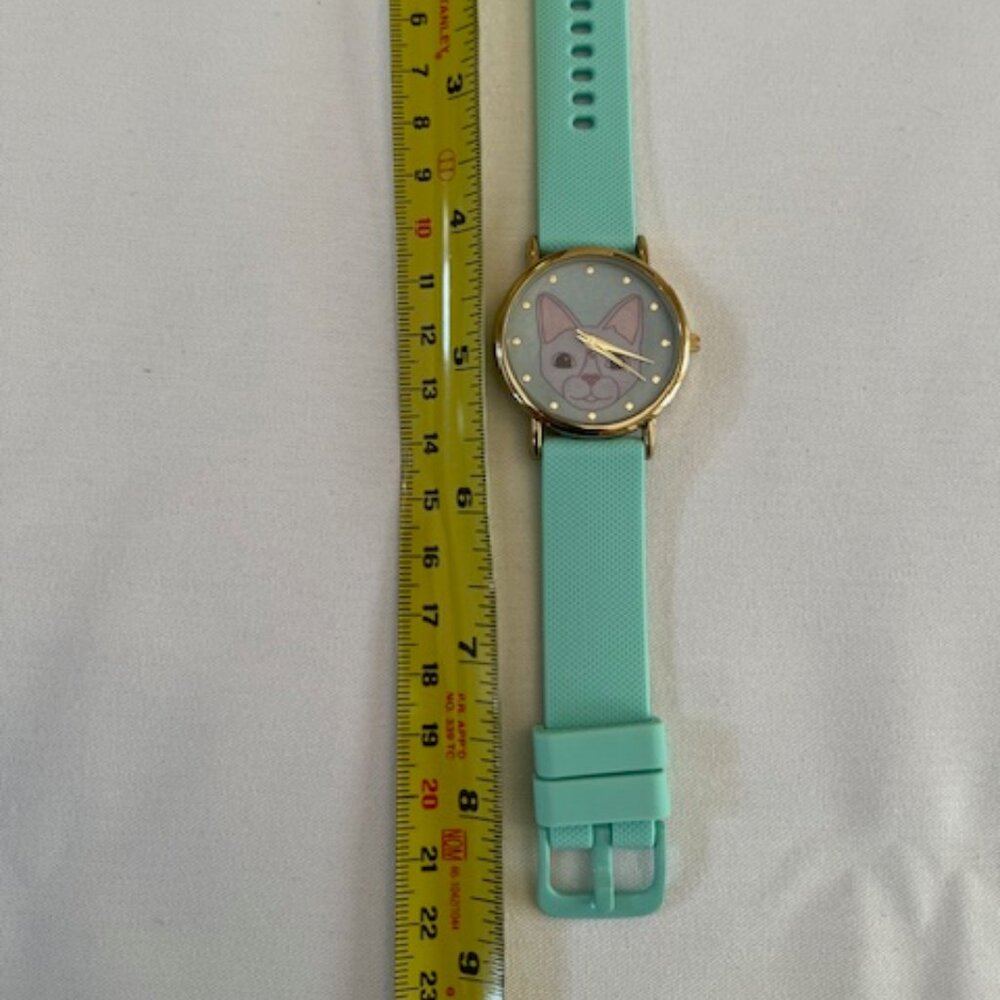 ACCUTIME WATCH CORP | Cat Face Women's Watch Silicone band-NEW Battery - Picture 7 of 8